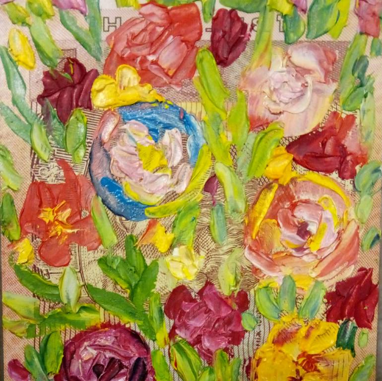 Original Impressionism Floral Painting by Kyrylo Bondarenko