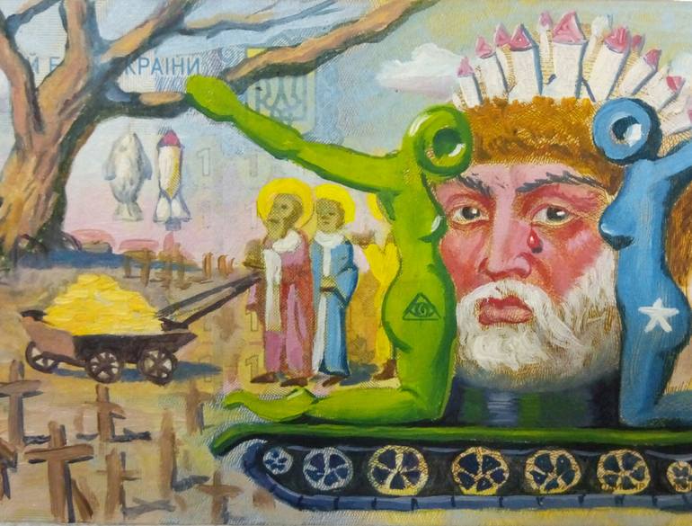 Original Surrealism Politics Painting by Kyrylo Bondarenko