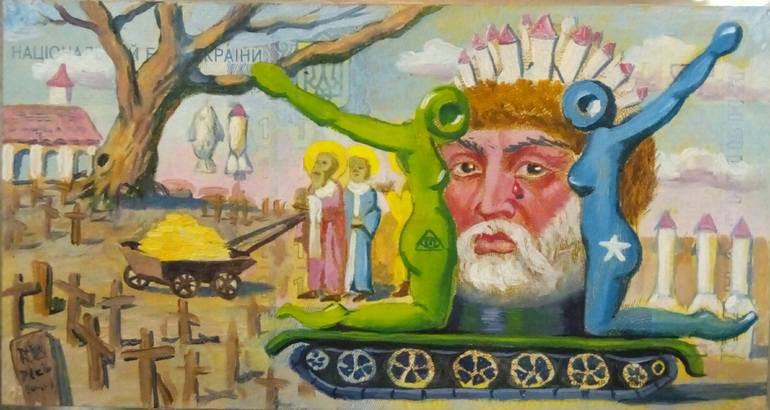 Original Surrealism Politics Painting by Kyrylo Bondarenko