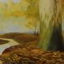 This landscape I saw in the park in the fall. Leaves and strong wind fell, leaves circling in the wind. . The wind stopped blowing and I saw this surrealism plane tree grove autumn. autumn landscape dawn fantasy