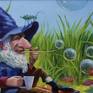 Size in frame 58-48 centimeters. You can send without frame and remove from the subframe, to your wishes. but we must warn in advance. I was inspired by the gnomes of Syria, in a dream I dreamed of dwarves. I took and painted them. gnom Cossack fantasy matches revolutionist pirate leader magician soap bubbles