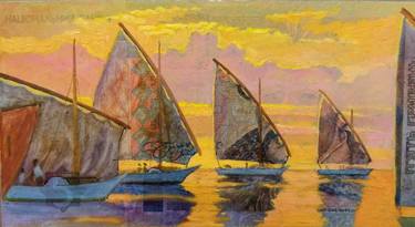 Original Modern Yacht Paintings by kyrylo bondarenko