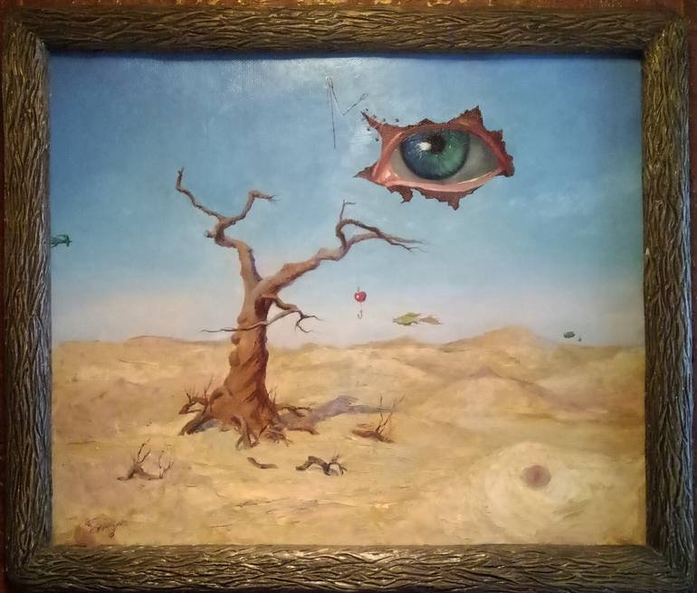 Original Surrealism Beach Painting by kyrylo bondarenko