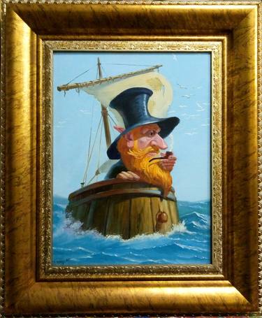 Original Surrealism Yacht Paintings by kyrylo bondarenko