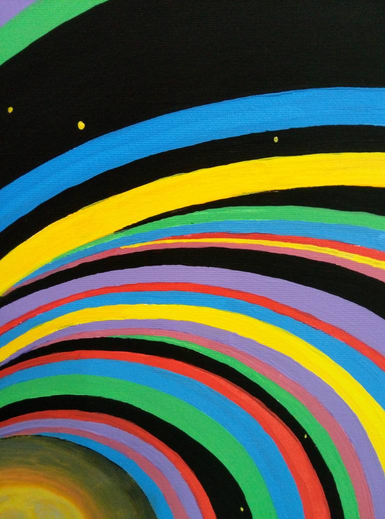 Original Pop Art Outer Space Painting by kyrylo bondarenko