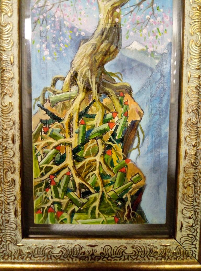 Original Conceptual Botanic Painting by Kyrylo Bondarenko