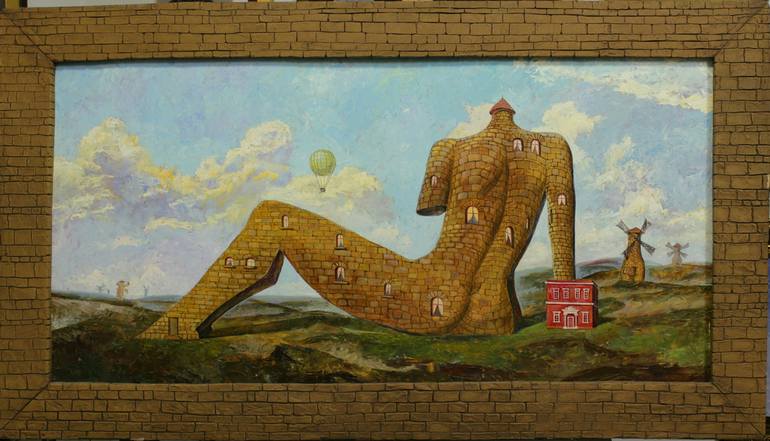 Original Surrealism Architecture Paintings by Kyrylo Bondarenko