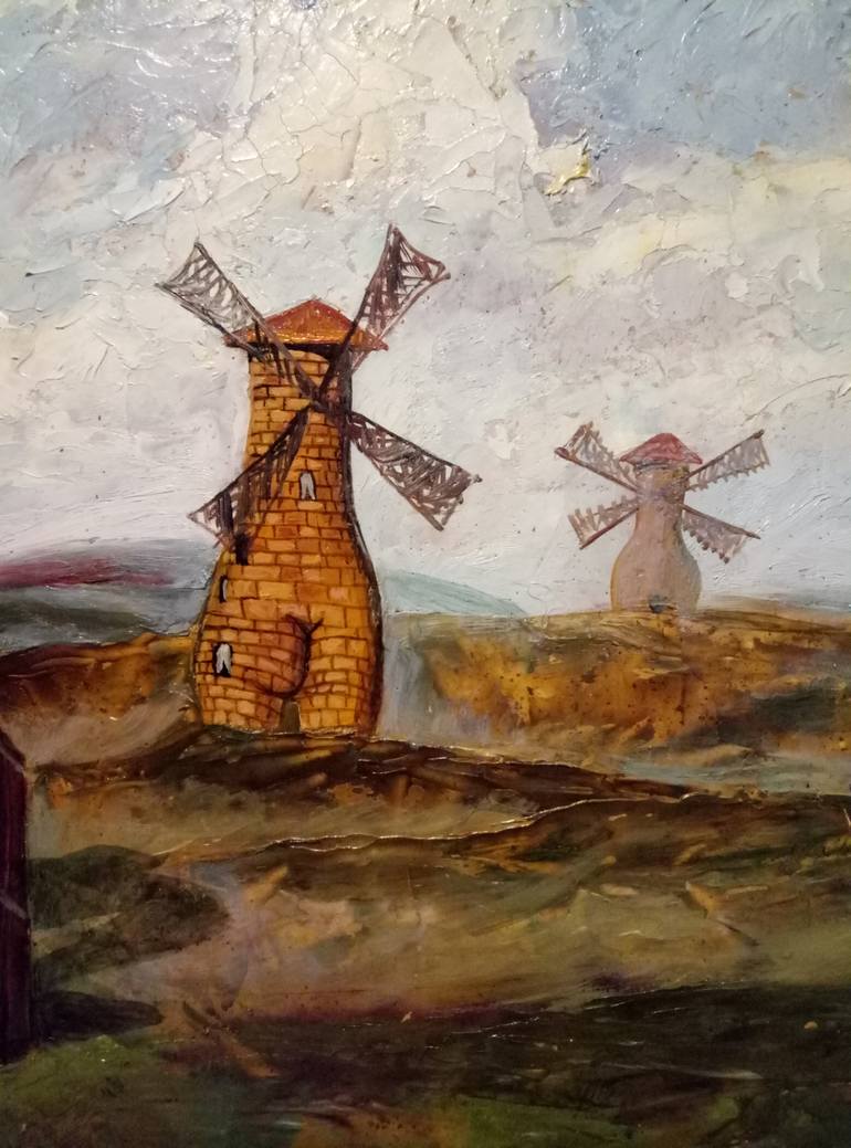 Original Surrealism Architecture Painting by Kyrylo Bondarenko
