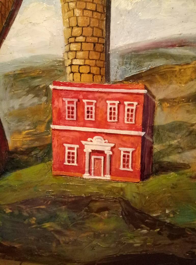 Original Surrealism Architecture Painting by Kyrylo Bondarenko