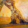 I was inspired by a dream to write a picture. He slept and found himself in a balloon in the clouds. Nothing was visible. The ball sank and naked women surrounded me, They began to seduce. But while I got out of the basket, they turned into carnings of trees, woven into images of fairies.