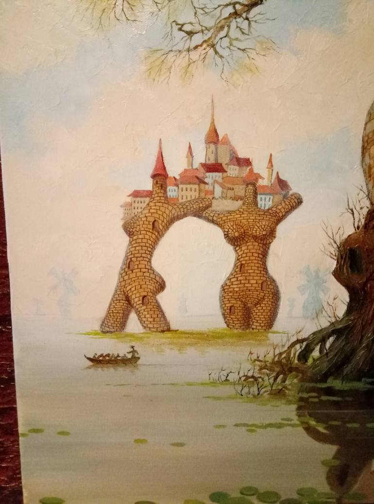 Original Surrealism Architecture Painting by Kyrylo Bondarenko