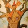 The old house inspired the picture. I painted the landscape and already wanted to sign, the picture was ready. But he saw women in the lake, and immediately drew them. In the image of a fortress in a tree. .