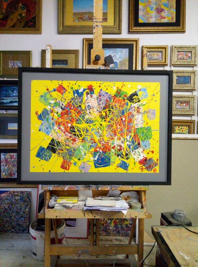 Original Art Deco Abstract Painting by Kyrylo Bondarenko