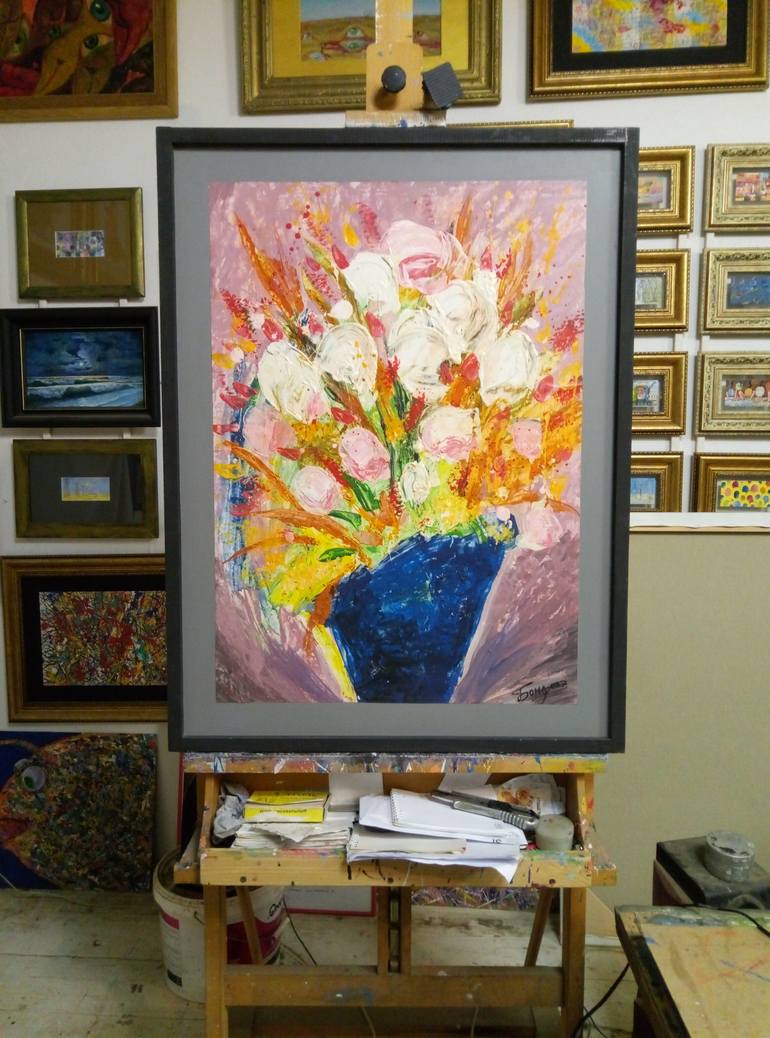 Original Impressionism Floral Painting by kyrylo bondarenko