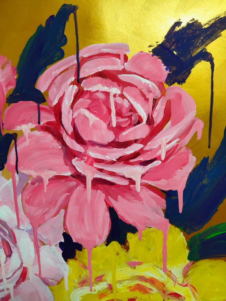 Original Pop Art Floral Painting by kyrylo bondarenko