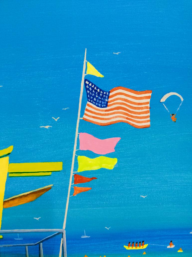 Original Figurative Beach Painting by Kyrylo Bondarenko