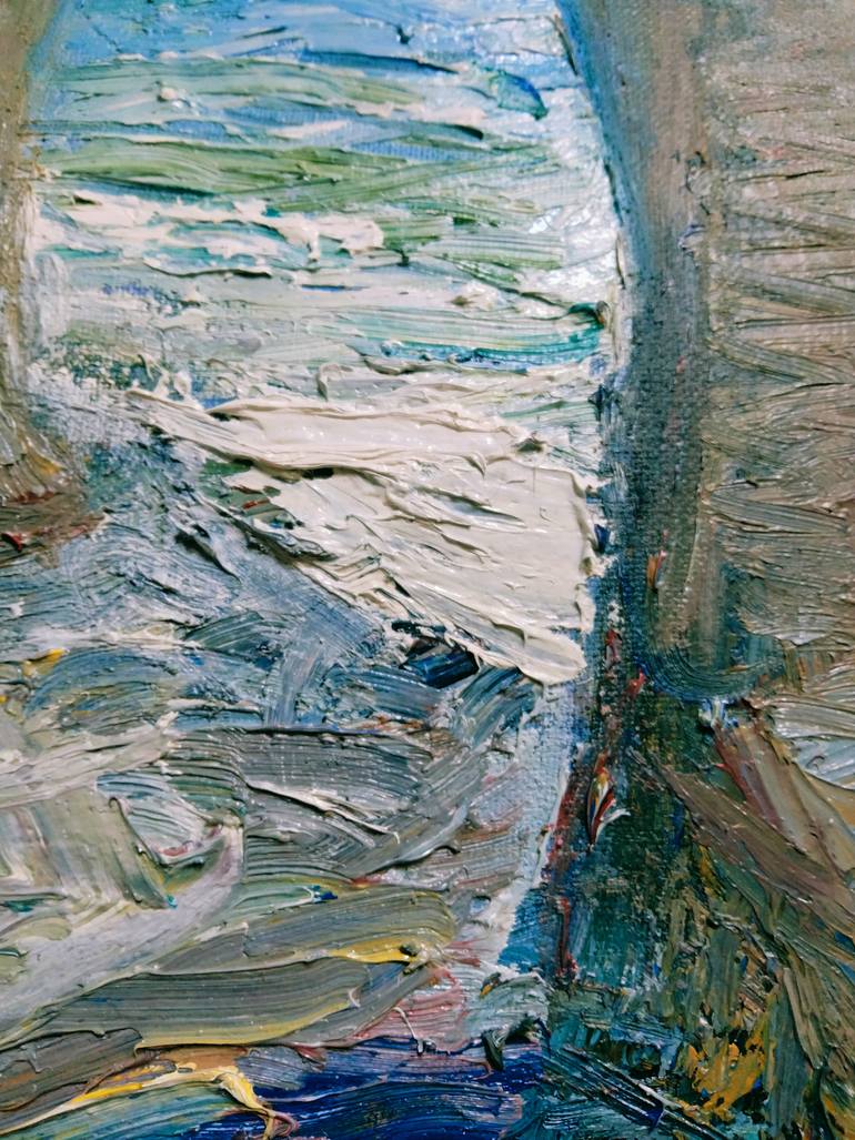Original Figurative Beach Painting by Kyrylo Bondarenko