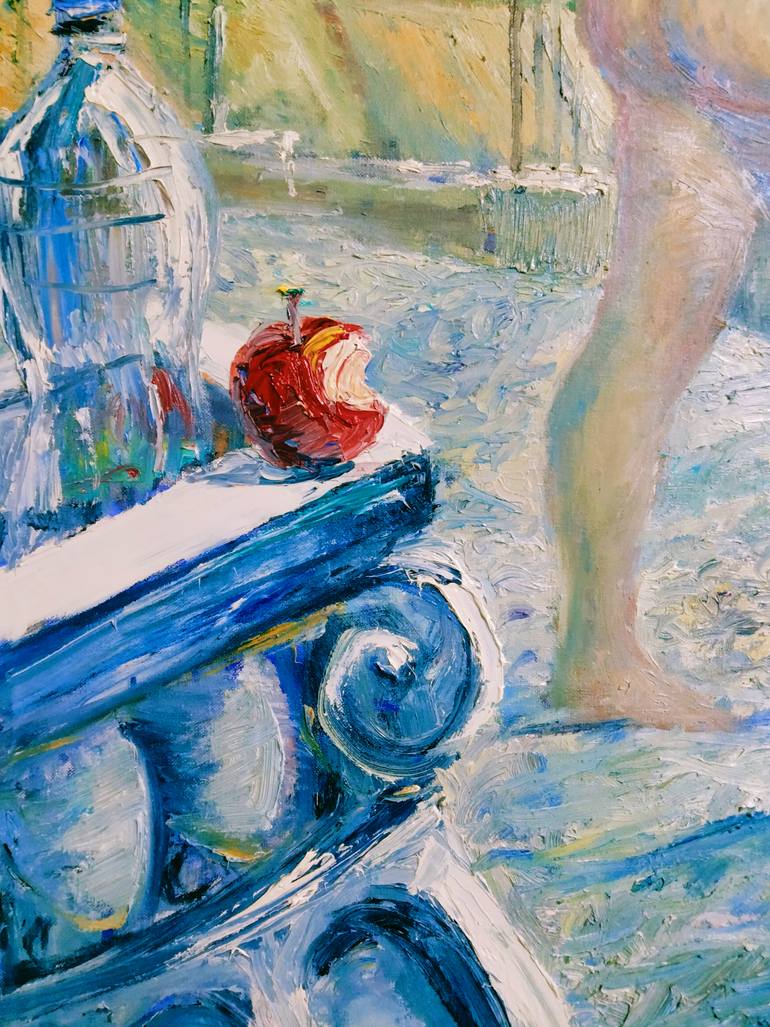 Original Figurative Beach Painting by Kyrylo Bondarenko