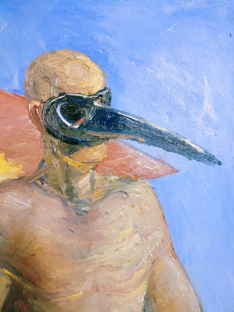 Original Figurative Beach Painting by Kyrylo Bondarenko