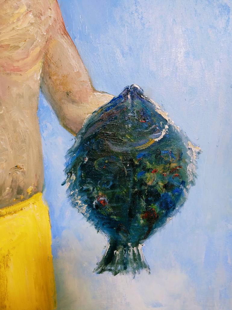 Original Figurative Beach Painting by Kyrylo Bondarenko