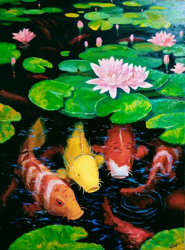 Original Realism Fish Paintings by kyrylo bondarenko
