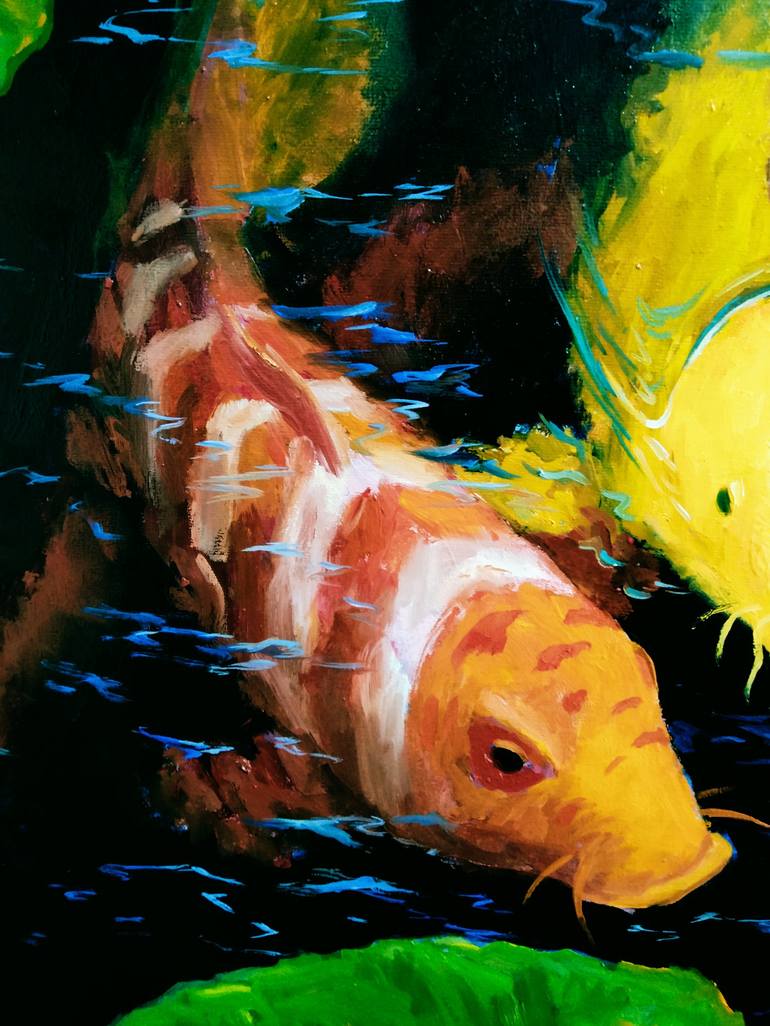 Original Realism Fish Painting by kyrylo bondarenko