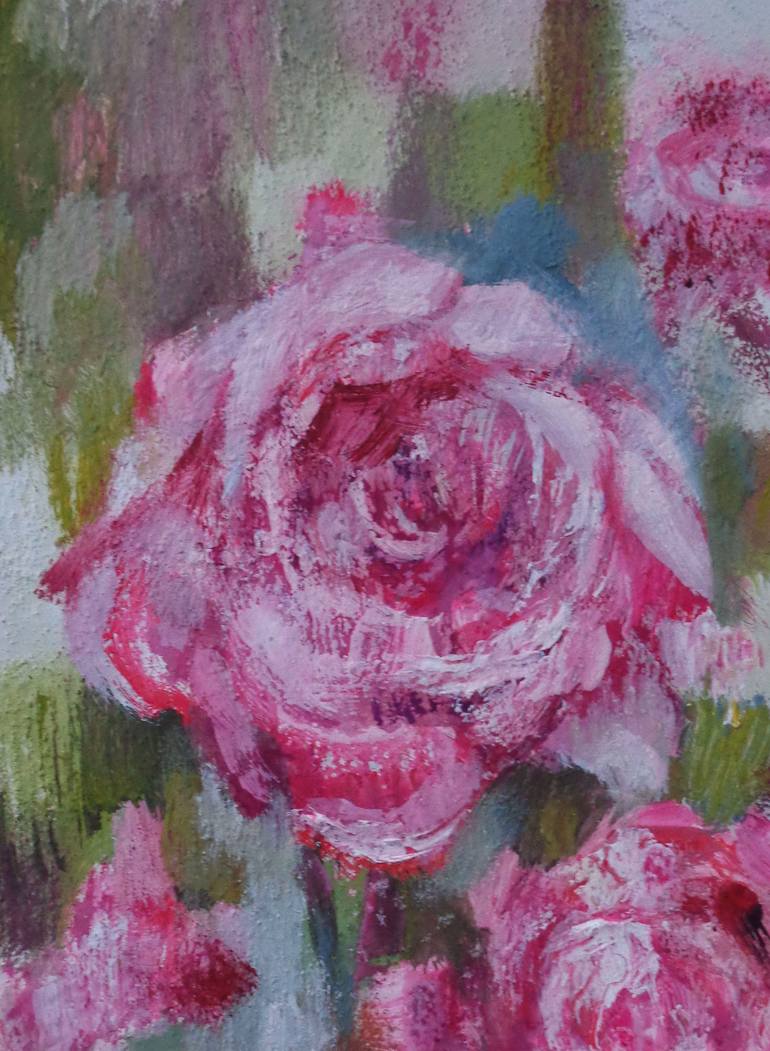 Original Impressionism Floral Painting by Olga Bagina