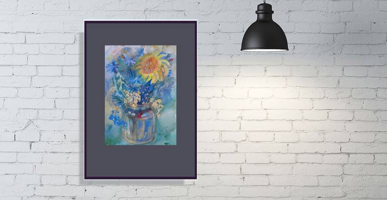 Original Impressionism Floral Drawing by Olga Bagina