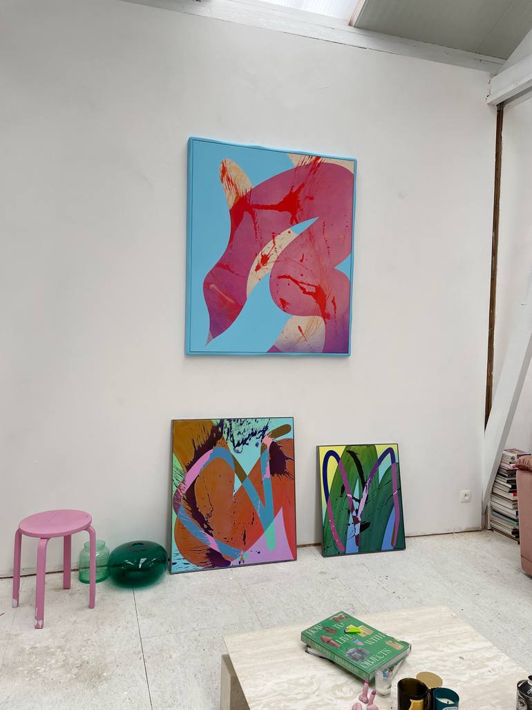 Original Abstract Expressionism Abstract Painting by Nina Minnebo