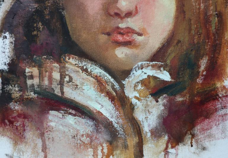 Original Fine Art Portrait Painting by Pitchanan Saayopoua