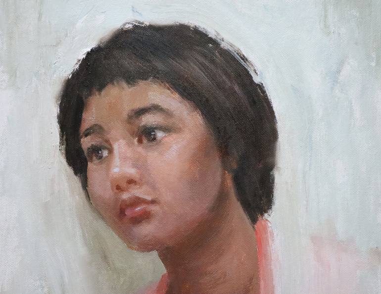 Original Portrait Painting by Pitchanan Saayopoua