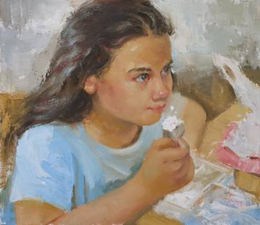 Original Fine Art Portrait Paintings by Pitchanan Saayopoua