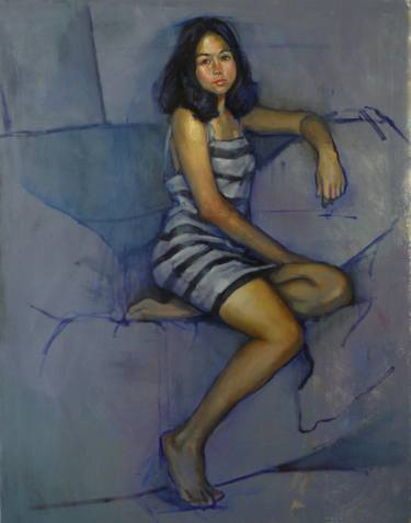 Print of Figurative Women Paintings by Pitchanan Saayopoua