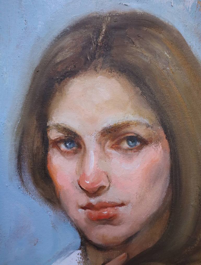 Original Fine Art Portrait Painting by Pitchanan Saayopoua