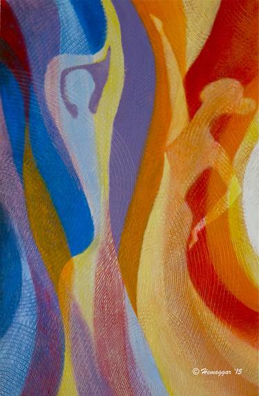 Devotion - Hand embellished canvas art Painting by Karina Llergo