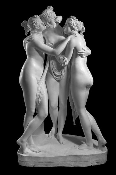 The Three Graces Marble Statue, Antonio Canova thumb