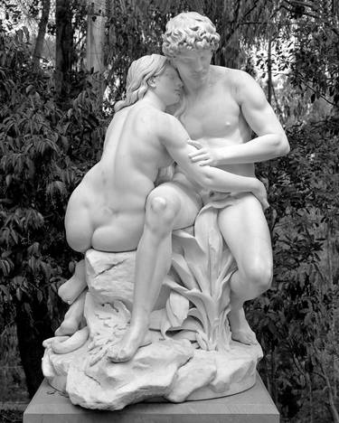 Adam and Eve Statue, Villa Montalvo, Saratoga, California thumb
