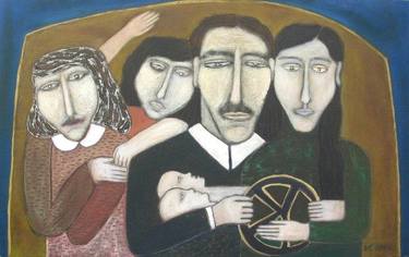 Original Family Painting by Ivana Stanisavljević Negić