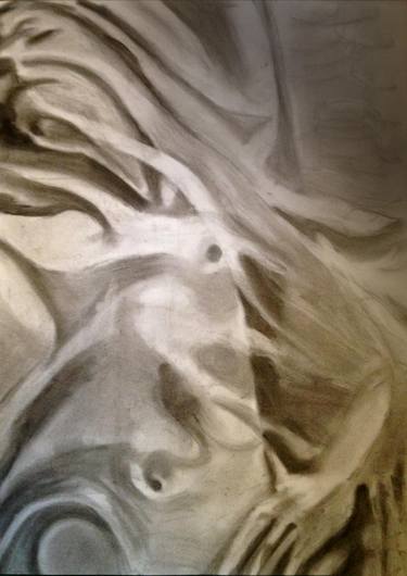 Sheer, Figurative, Charcoal, Art, Life Drawing, Female, Nude. thumb