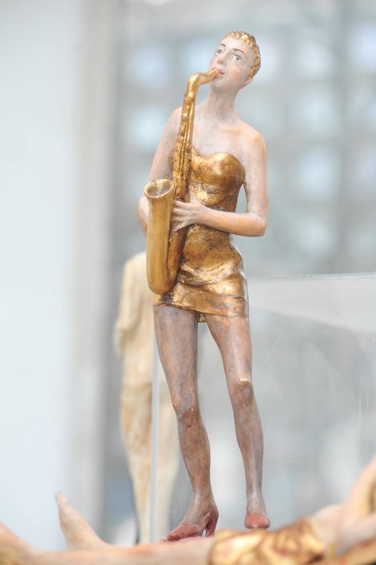 Girl saxophone player - Print