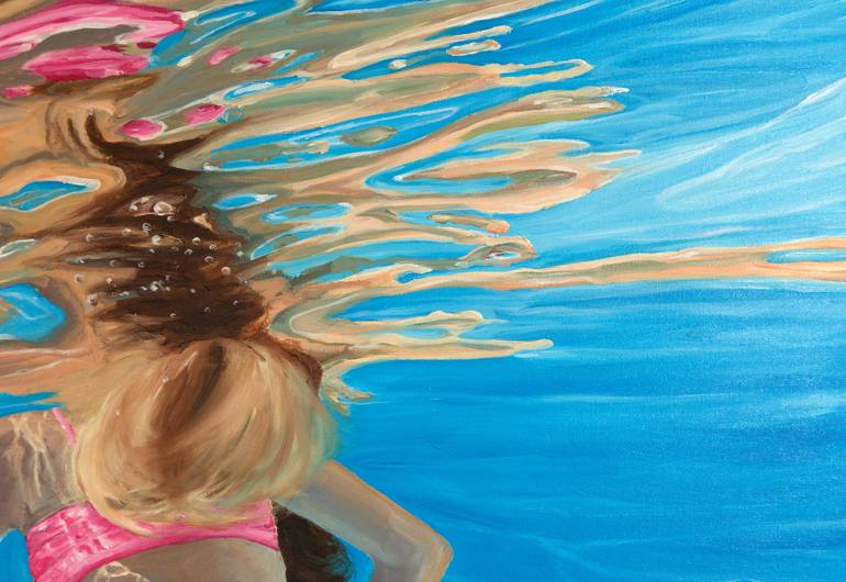 Original Photorealism Water Painting by Amy Devlin