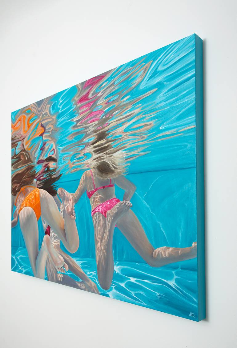 Original Photorealism People Painting by Amy Devlin