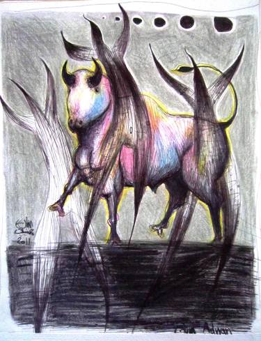 Print of Figurative Animal Drawings by Adnan Meatek