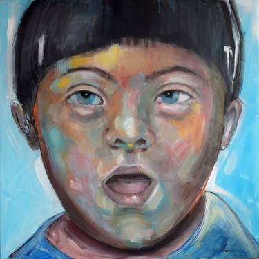 Original Figurative Children Paintings by Malo Zacar