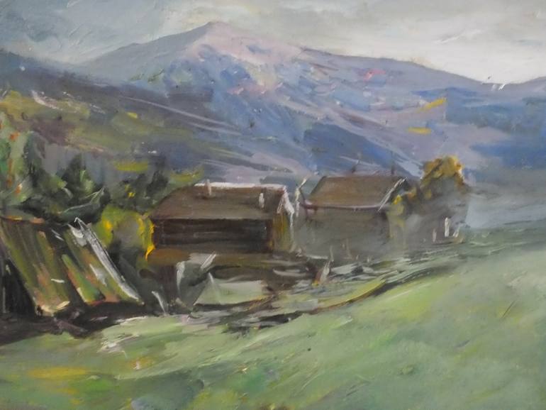 Original Expressionism Landscape Painting by Artem Brazhnik