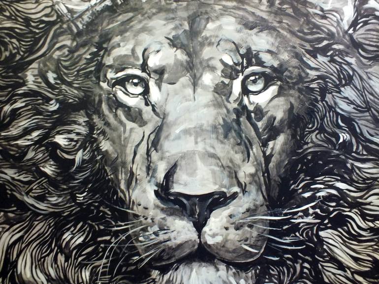 Original Impressionism Animal Painting by Artem Brazhnik
