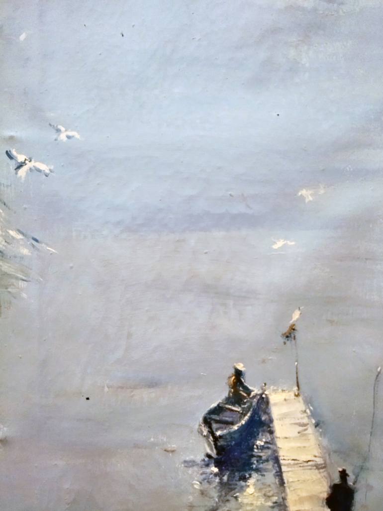 Original Expressionism Seascape Painting by Artem Brazhnik
