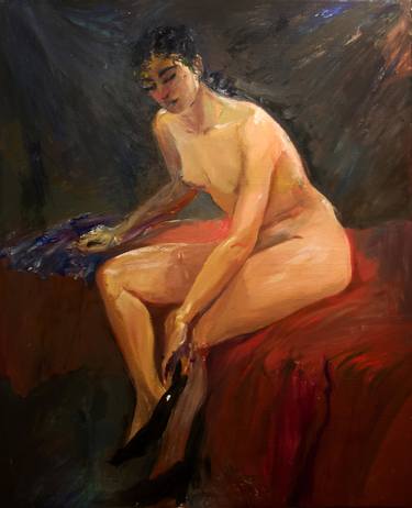 Print of Impressionism Nude Paintings by Artem Brazhnik