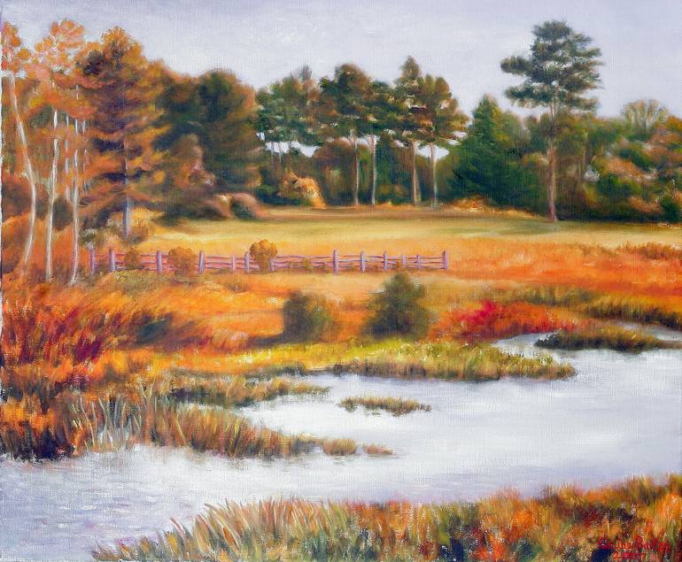 Print of Impressionism Landscape Paintings by Corine Barton