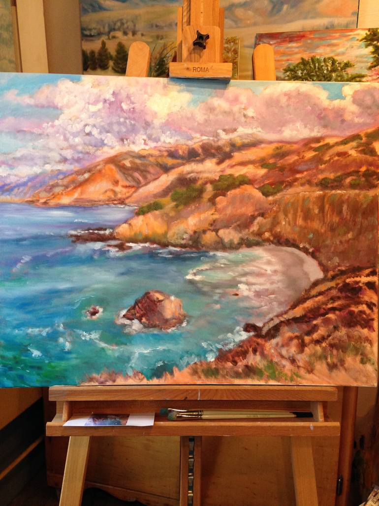 Original Impressionism Landscape Painting by Corine Barton